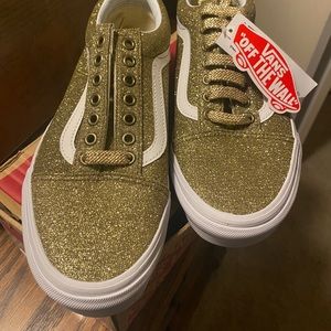 NEW Vans lurex glitter gold/true